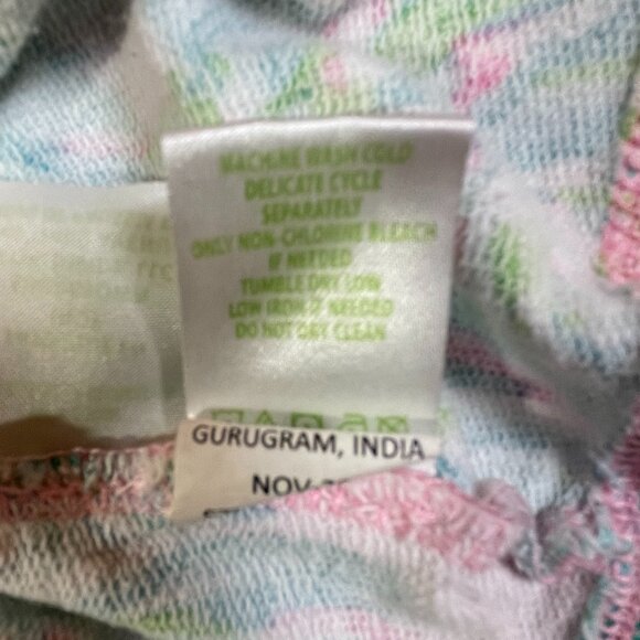 Lily Pulitzer Girls M Pool Beach Cover Up Pink Blossom Zip Up Hooded - Picture 12 of 12